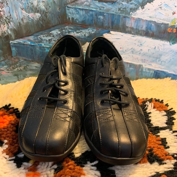 Like New! Aetrex Women's E730 "Eliza" Leather/Suede Casual Lace Up Shoe 7 Wide - Picture 2 of 12